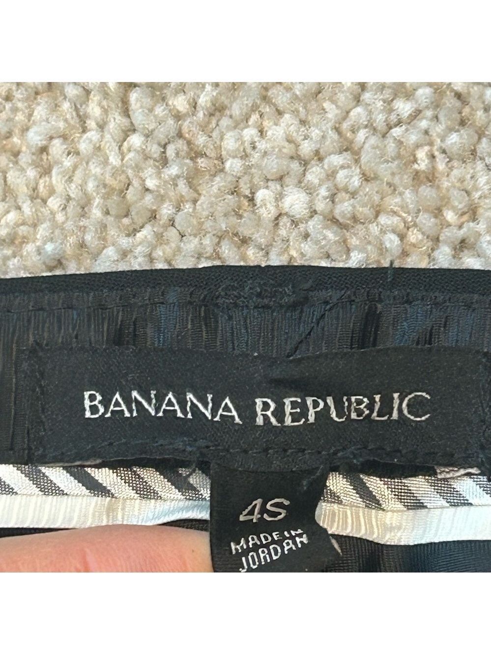 Banana Republic women’s black Wool Logan dress pants trousers fully lined Sz 4S - Picture 11 of 15